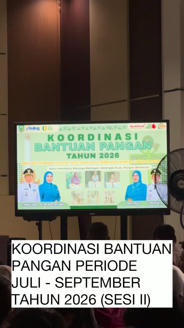 27/08/2026 - KOORDINASI BANTUAN PANGAN PERIODE JULI - SEPTEMBER TAHUN 2026 (SESI II)