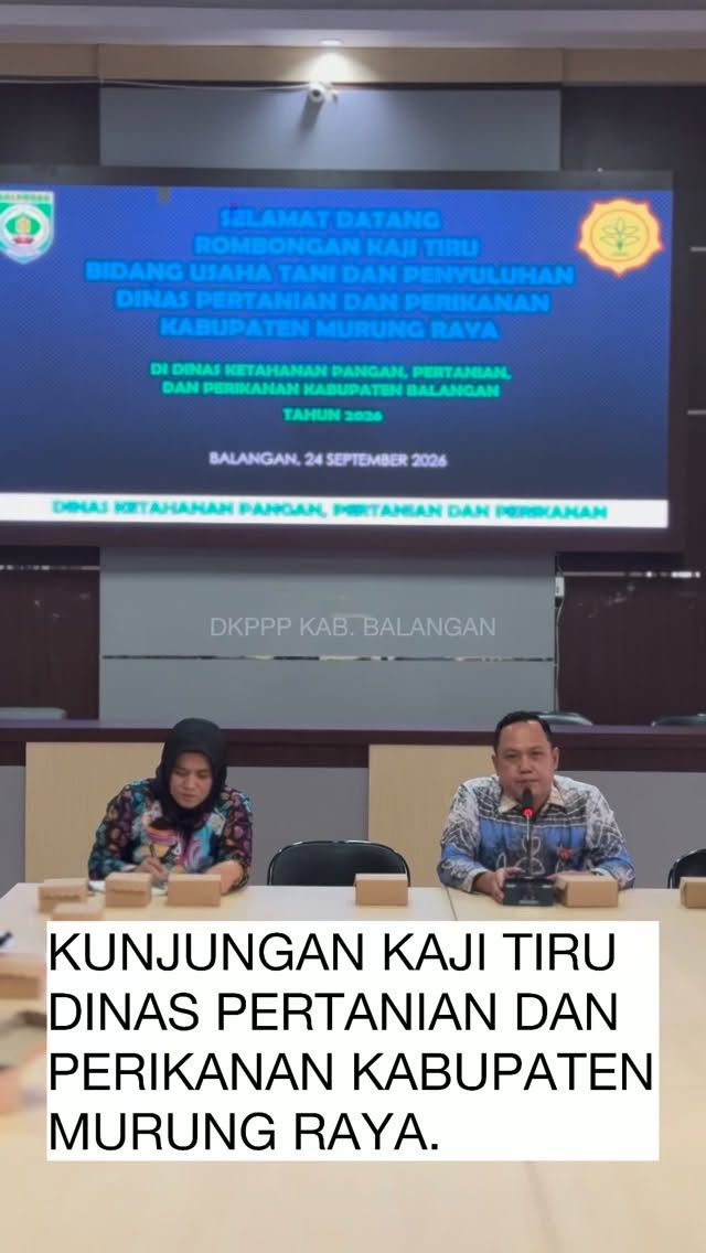 Kunjungan Kaji Tiru Dinas Pertanian Dan Perikanan Kabupaten Murung Raya.