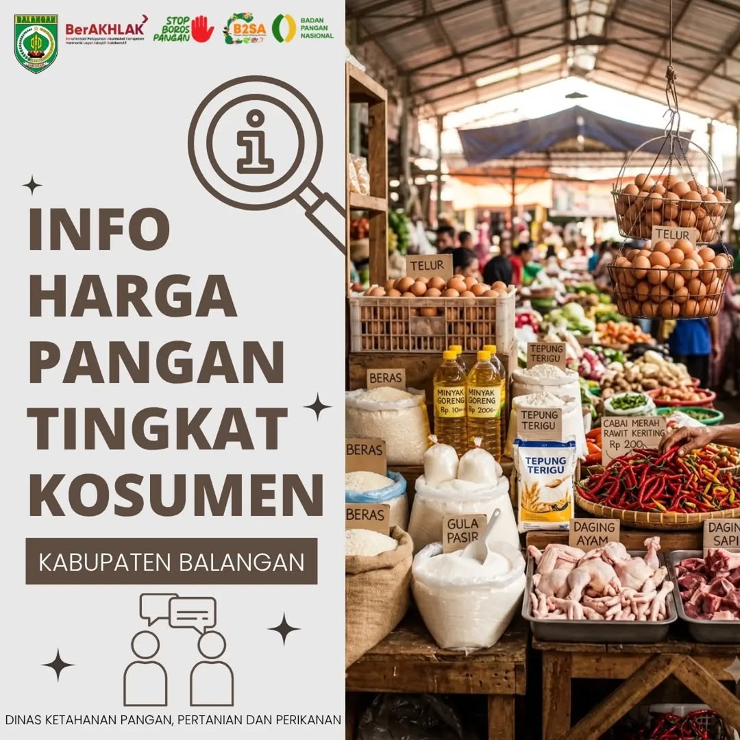📊 INFO HARGA PANGAN TINGKAT KONSUMEN KABUPATEN BALANGAN 📊 Halo Sobat Pangan! Berikut kami sampaika...